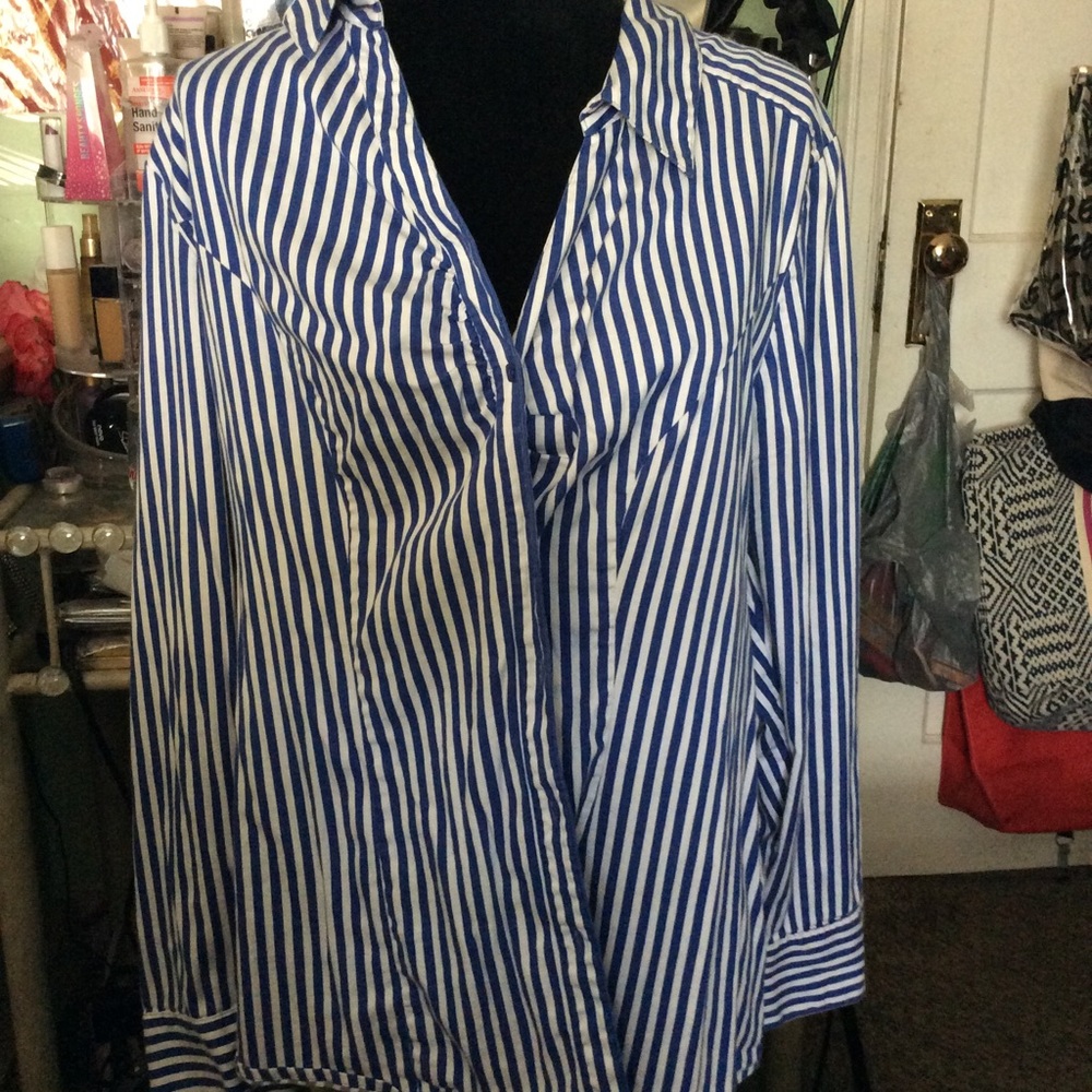 Stripped Work Blouse - image 1